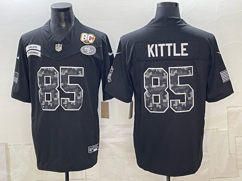 Men 2026 Nike San Francisco 49ers #85 Kittle black NFL Jersey 101101